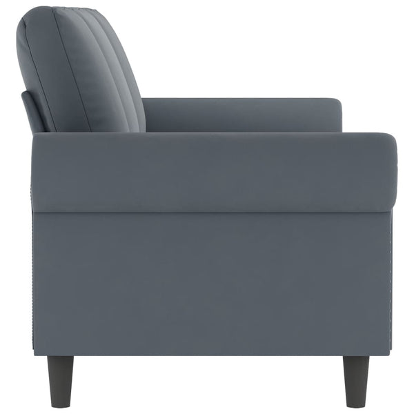 Sofas Armchairs & Couches 3 Seater Sofa Dark Grey 180 Cm Velvet