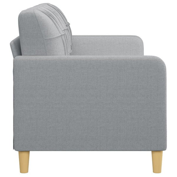 Sofas Armchairs & Couches 3 Seater Sofa Light Grey 180 Cm Fabric