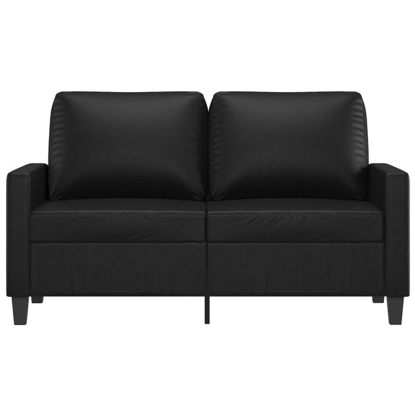 2 Seater Sofa Black 120 Cm Faux Leather Sofas Armchairs & Couches