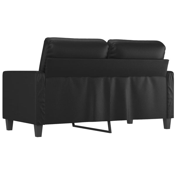 2 Seater Sofa Black 120 Cm Faux Leather Sofas Armchairs & Couches