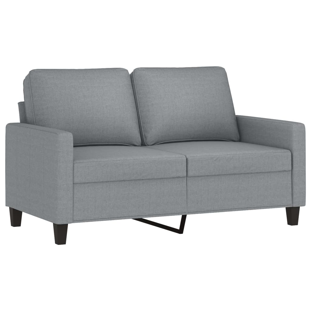 2 Seater Sofa Light Grey 120 Cm Fabric Sofas Armchairs & Couches