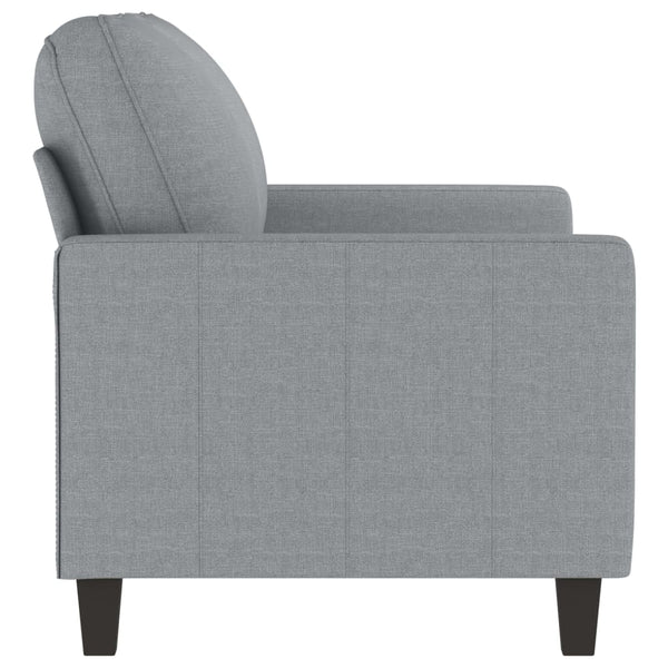 2 Seater Sofa Light Grey 120 Cm Fabric Sofas Armchairs & Couches