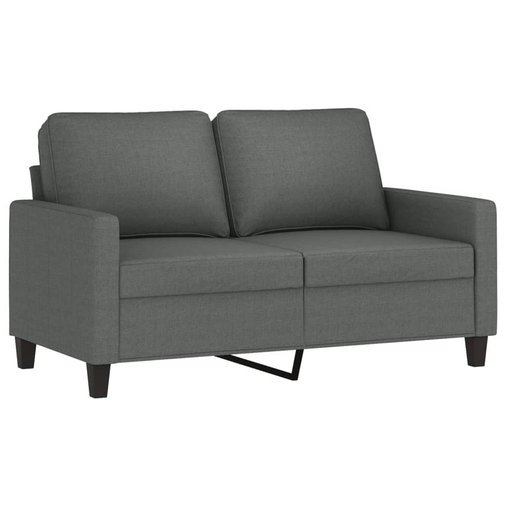 2 Seater Sofa Dark Grey 120 Cm Fabric Sofas Armchairs & Couches