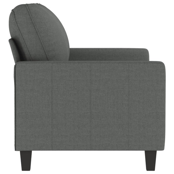 2 Seater Sofa Dark Grey 120 Cm Fabric Sofas Armchairs & Couches