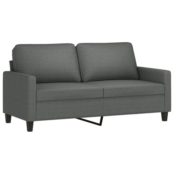 2 Seater Sofa Dark Grey 140 Cm Fabric Sofas Armchairs & Couches