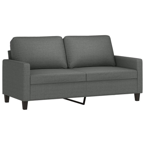 2 Seater Sofa Dark Grey 140 Cm Fabric Sofas Armchairs & Couches