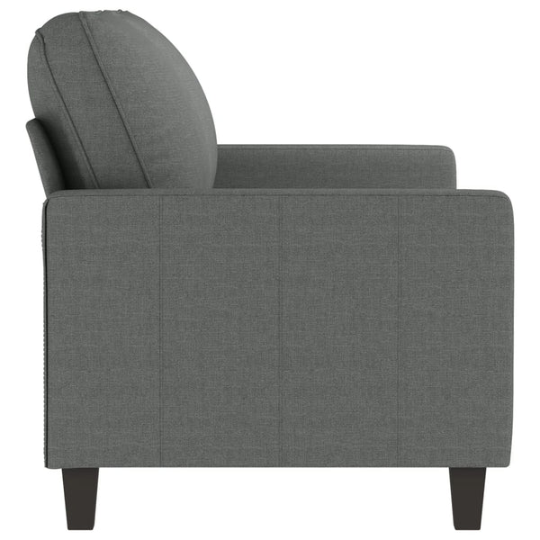 2 Seater Sofa Dark Grey 140 Cm Fabric Sofas Armchairs & Couches