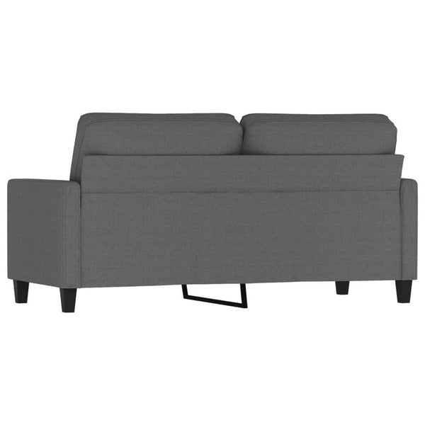 2 Seater Sofa Dark Grey 140 Cm Fabric Sofas Armchairs & Couches