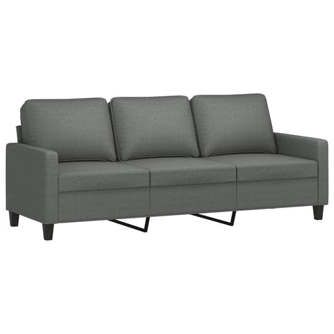 Sofas Armchairs & Couches 3 Seater Sofa Dark Grey 180 Cm Fabric