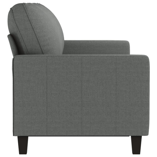 3 Seater Sofa Dark Grey 180 Cm Fabric Sofas Armchairs & Couches