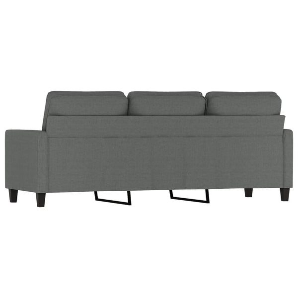 Sofas Armchairs & Couches 3 Seater Sofa Dark Grey 180 Cm Fabric