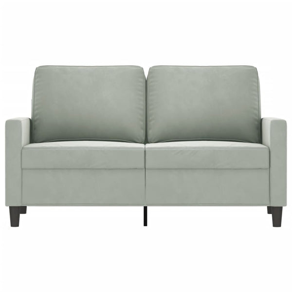 2 Seater Sofa Light Grey 120 Cm Velvet Sofas Armchairs & Couches