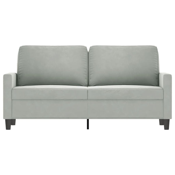 2 Seater Sofa Light Grey 140 Cm Velvet Sofas Armchairs & Couches
