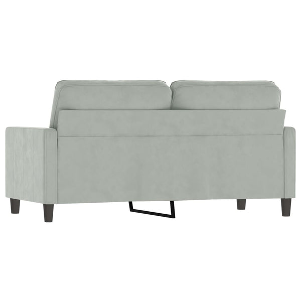 2 Seater Sofa Light Grey 140 Cm Velvet Sofas Armchairs & Couches