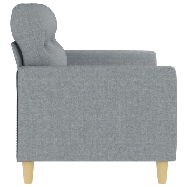 Sofas Armchairs & Couches 2 Seater Sofa Light Grey 140 Cm Fabric