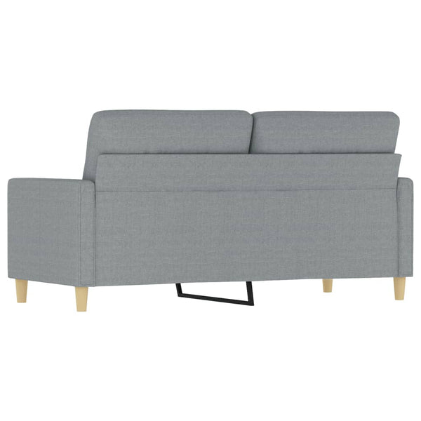 Sofas Armchairs & Couches 2 Seater Sofa Light Grey 140 Cm Fabric