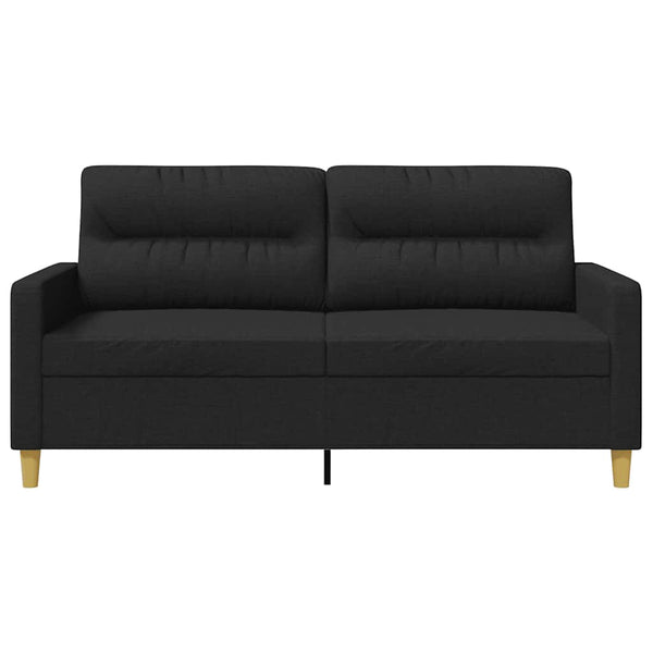 Vidaxl 2 Seater Sofa Black 140 Cm Fabric Sofas Armchairs & Couches