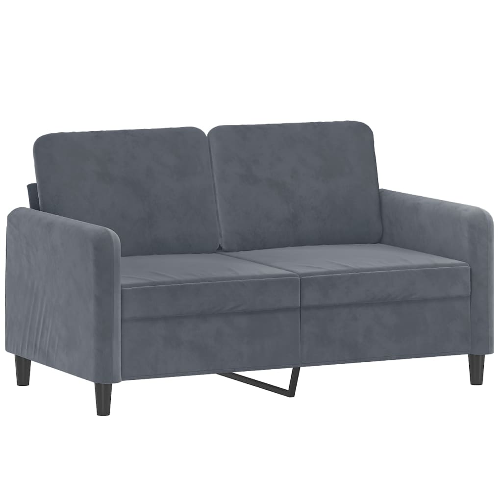2 Seater Sofa Dark Grey 120 Cm Velvet Sofas Armchairs & Couches