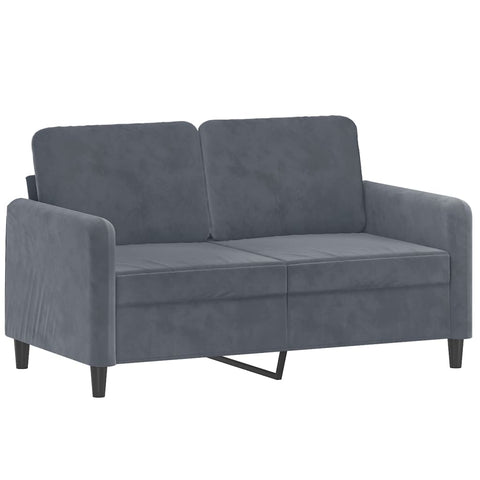 2 Seater Sofa Dark Grey 120 Cm Velvet Sofas Armchairs & Couches