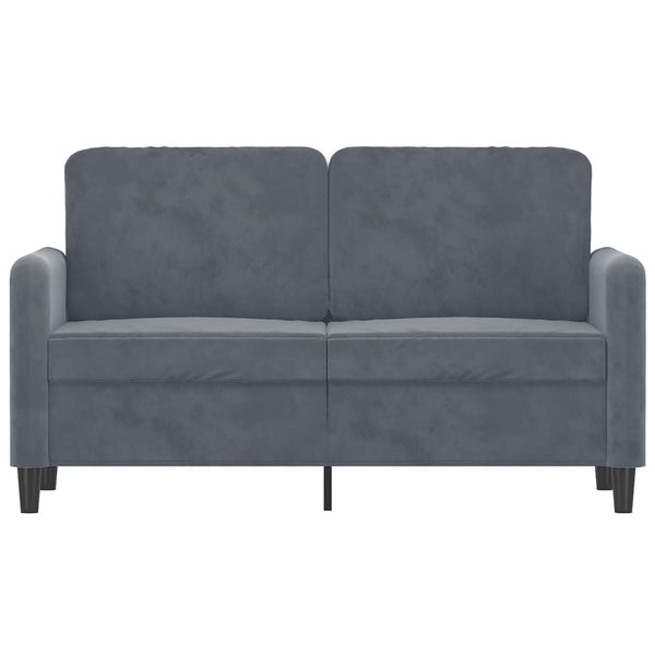 2 Seater Sofa Dark Grey 120 Cm Velvet Sofas Armchairs & Couches