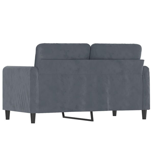2 Seater Sofa Dark Grey 120 Cm Velvet Sofas Armchairs & Couches