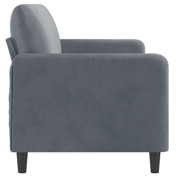 3 Seater Sofa Dark Grey Velvet 180 Cm Sofas Armchairs & Couches