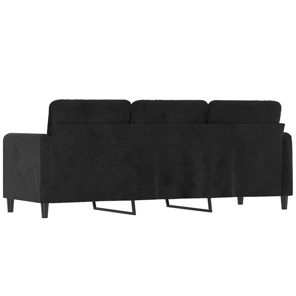 3 Seater Sofa Black 180 Cm Velvet Sofas Armchairs & Couches