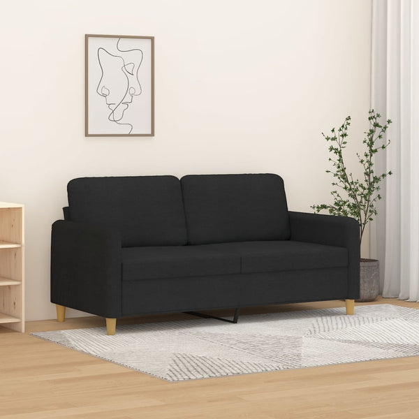 Vidaxl 2 Seater Sofa Black 140 Cm Fabric Sofas Armchairs & Couches