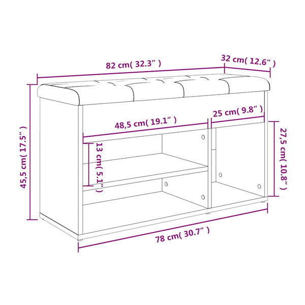 Vidaxl Shoe Bench High Gloss Grey 103X30x55 Cm Engineered Wood Shoe Organisers