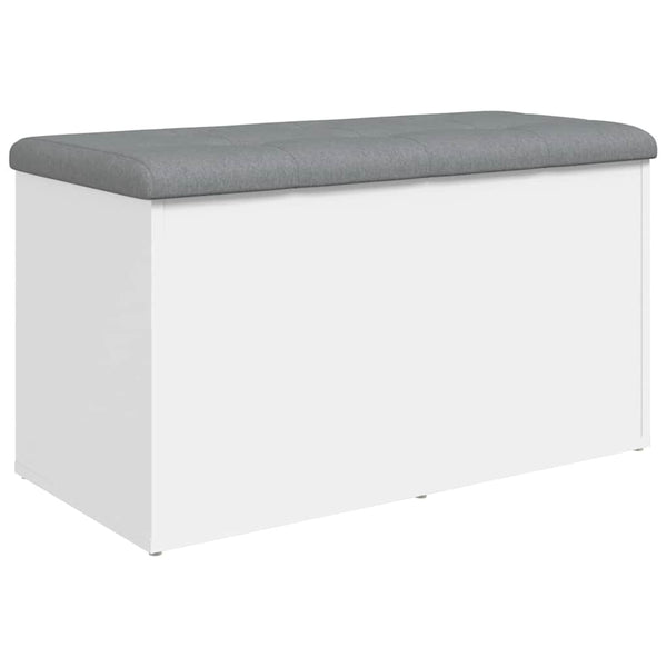 Vidaxl Storage Bench White 82X42x45 Cm Engineered Wood Storage Deck Boxes
