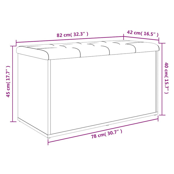 Vidaxl Storage Bench White 82X42x45 Cm Engineered Wood Storage Deck Boxes