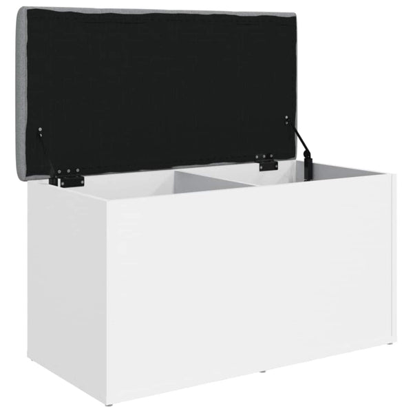 Vidaxl Storage Bench White 82X42x45 Cm Engineered Wood Storage Deck Boxes