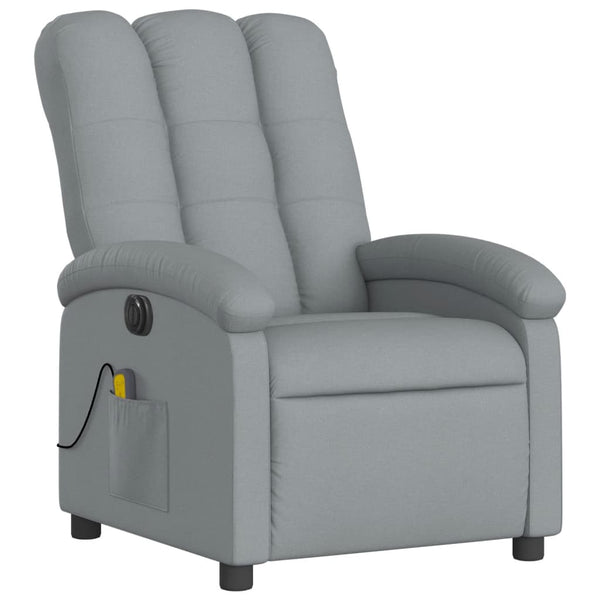 Electric Massage Recliner Chair Light Grey Fabric Electric Massage Chairs