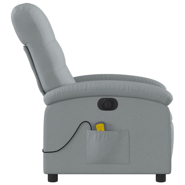 Electric Massage Recliner Chair Light Grey Fabric Electric Massage Chairs