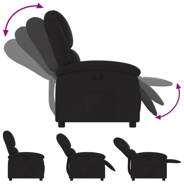 Recliner Chair Black Fabric Chairs
