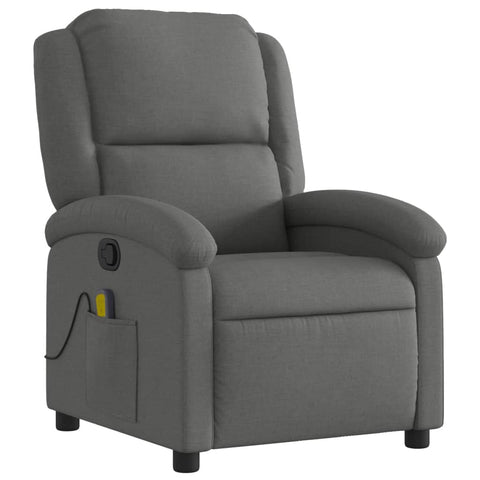 Massage Recliner Chair Dark Grey Fabric Electric Massage Chairs