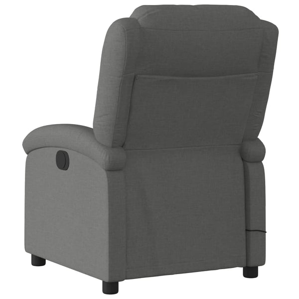 Massage Recliner Chair Dark Grey Fabric Electric Massage Chairs
