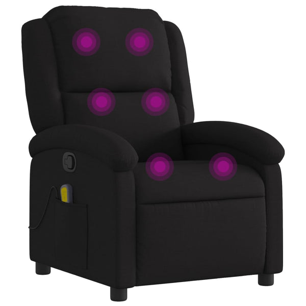 Vidaxl Massage Recliner Chair Black Fabric Massage Tables & Chairs