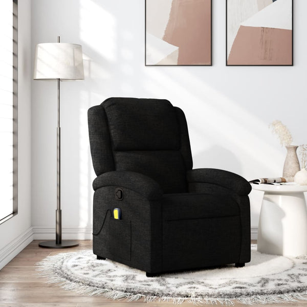 Vidaxl Massage Recliner Chair Black Fabric Massage Tables & Chairs