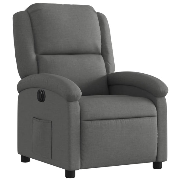 Electric Recliner Chair Dark Grey Fabric Electric Massage Chairs