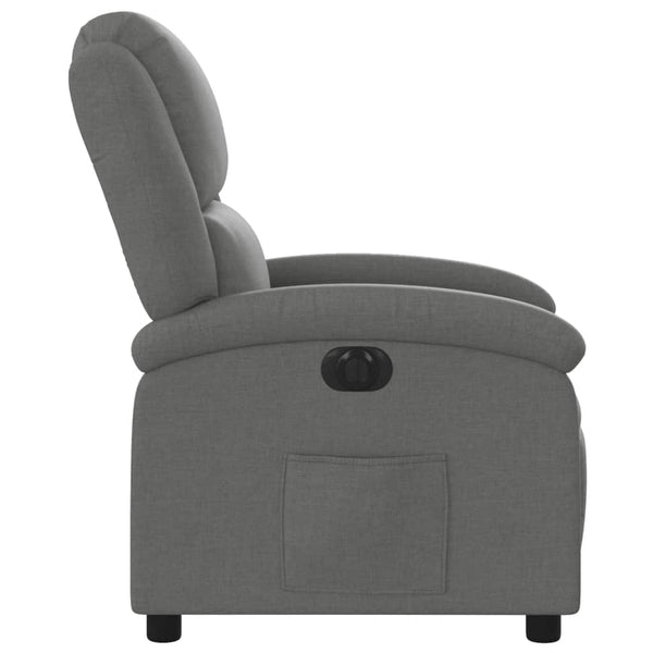 Electric Recliner Chair Dark Grey Fabric Electric Massage Chairs