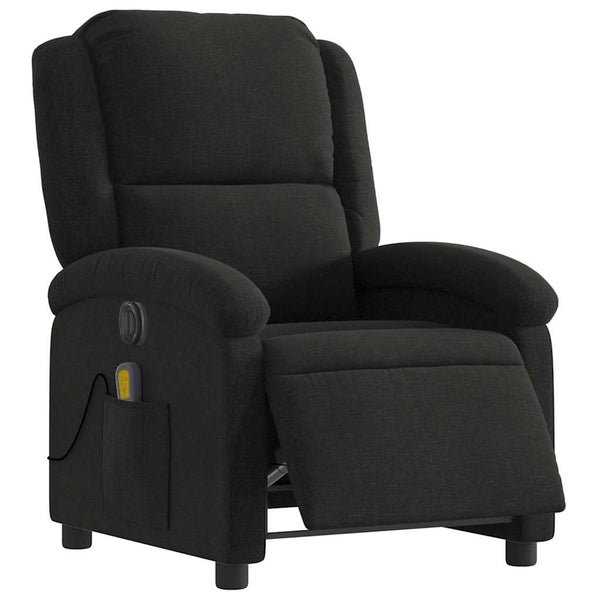 Vidaxl Electric Massage Recliner Chair Black Fabric Electric Massage Chairs