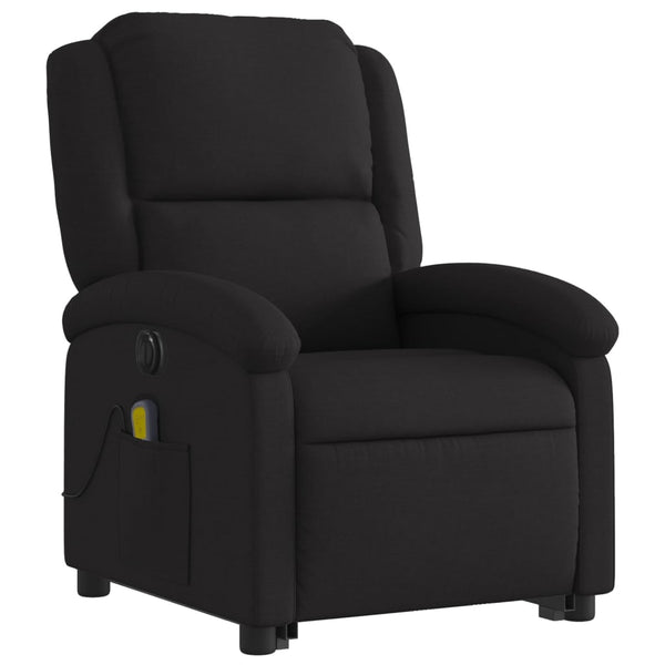Electric Stand Up Massage Recliner Chair Black Fabric Electric Massage Chairs