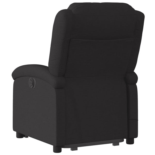 Electric Stand Up Massage Recliner Chair Black Fabric Electric Massage Chairs