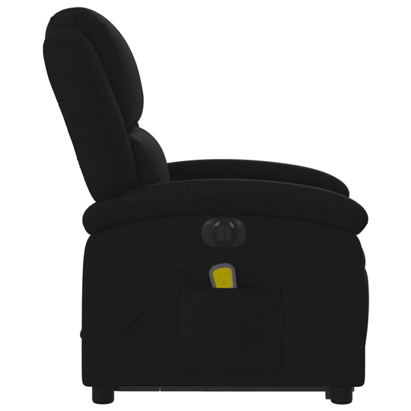 Electric Stand Up Massage Recliner Chair Black Fabric Electric Massage Chairs