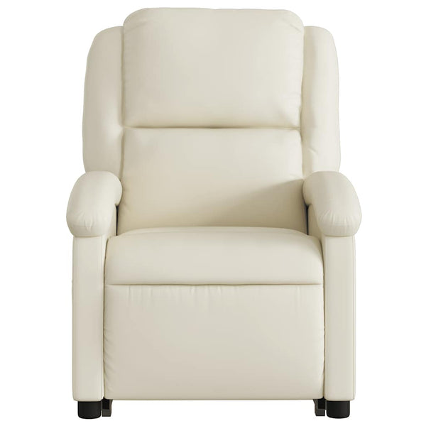 Vidaxl Electric Stand Up Massage Recliner Chair Cream Faux Leather Electric Massage Chairs
