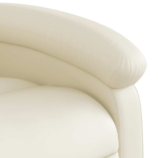 Vidaxl Electric Stand Up Massage Recliner Chair Cream Faux Leather Electric Massage Chairs