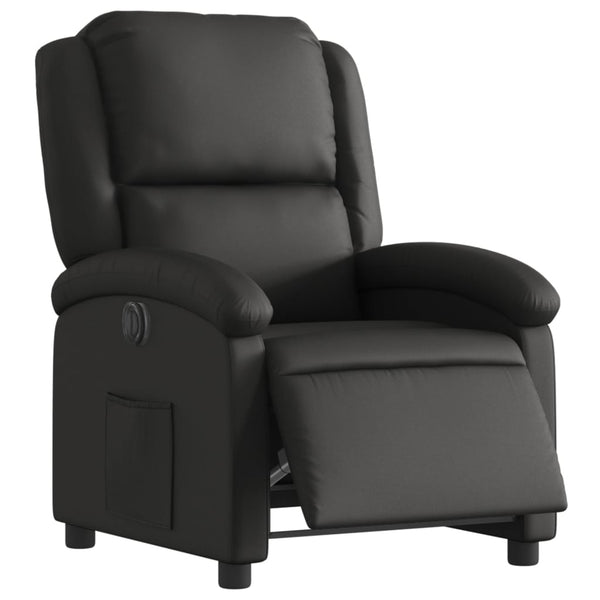 Vidaxl Electric Recliner Chair Black Real Leather Electric Massage Chairs