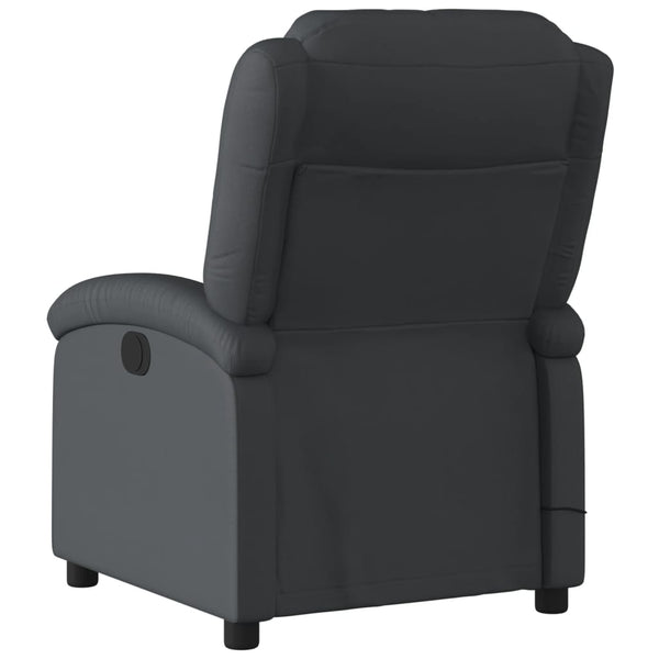 Electric Massage Chairs Electric Massage Recliner Chair Black Real Leather