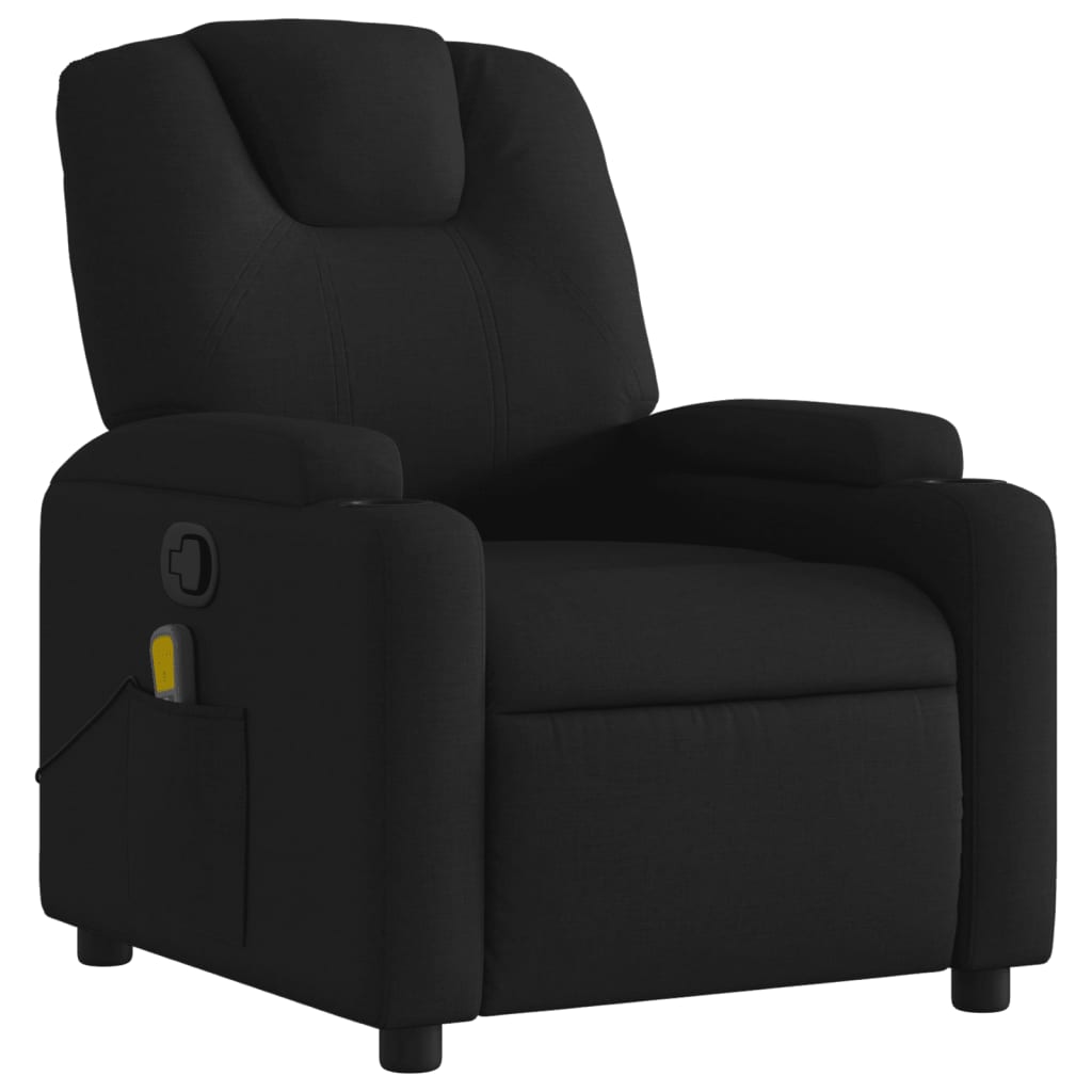 Massage Recliner Chair Black Fabric Electric Massage Chairs